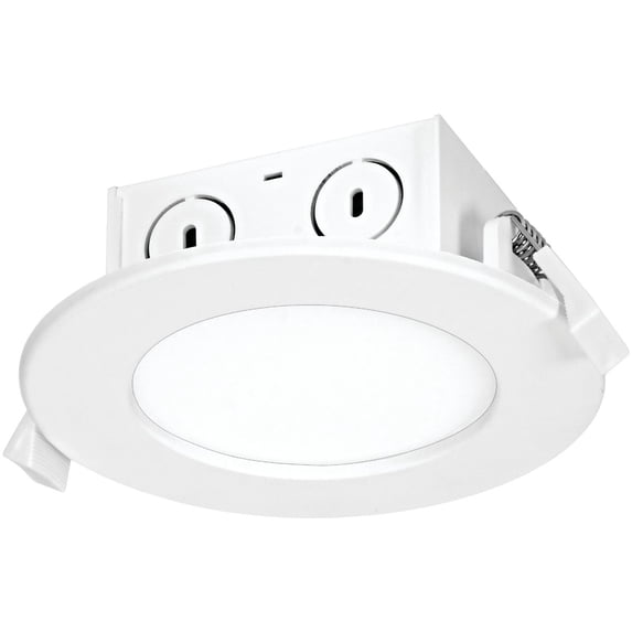 Satco 4 In. LED Recessed Light Kit - IC Rated, Dimmable, 3000K - White