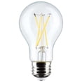 thumbnail image 1 of Satco S12462 60W Equivalent Warm White A19 Medium Clear Dimmable LED Light Bulb - pack of 4, 1 of 7