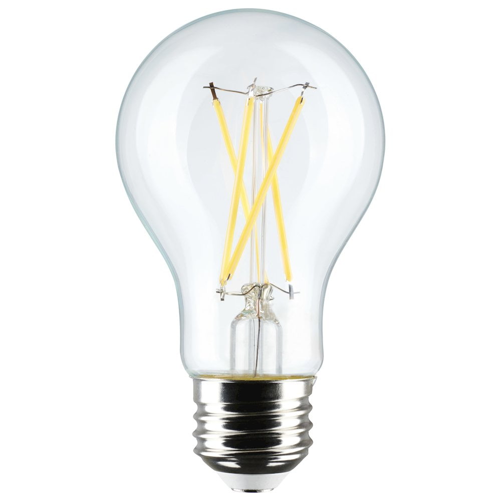 Clear Warm White LED Filament Bulb, 8 Watt, 4-Pack