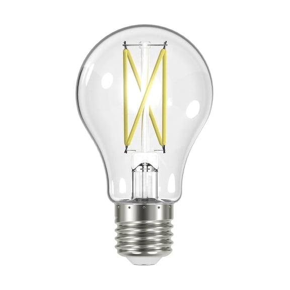 Satco 8w LED Bulb A19 Clear Finish 3000K 90 CRI 120 Volt - 60w-equiv