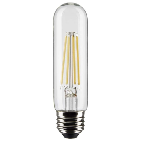 Satco 8 WATT T10 LED CLEAR MEDIUM BASE 90 CRI 3000K 120 VOLT