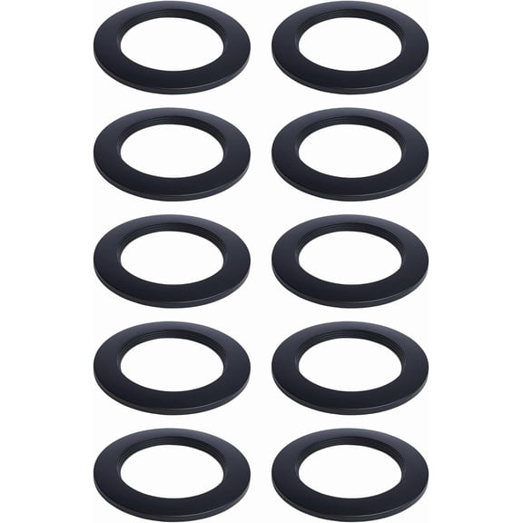 Satco 80-2904 4-Inch Regressed Wafer Downlight Trim Matte Black Round Retrofit Accessory Compatible S11891 S11895 Plastic Construction (TRIM ONLY) 10 Pack