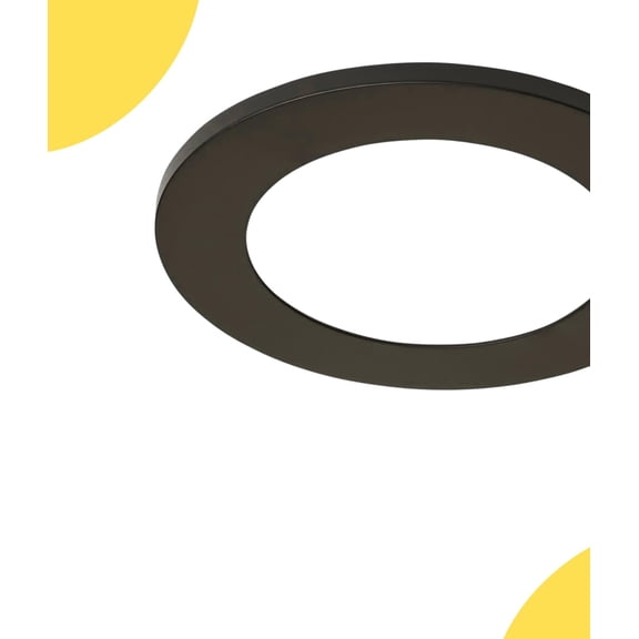 Satco 80-2904 4-Inch Regressed Wafer Downlight Trim Matte Black Round Retrofit Accessory Compatible S11891 S11895 Plastic Construction (TRIM ONLY)