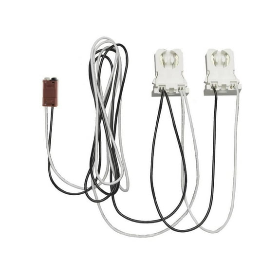 Satco 82627 - 2 Light Ballast Bypass Wiring Harness for Linear LED T8 Lamps (2 LT BALLAST BYPASS WIRING HAR 80-2627)