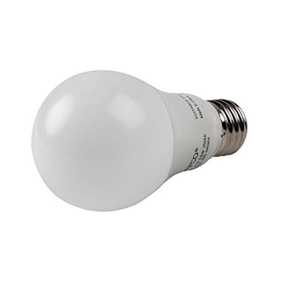 Satco S29837 Frosted LED Light Bulb, 9.8 Watts, 120 Volt, A19 Medium Base, 3500K Neutral White, 60W Equivalent, 2500 Hours, 220 Deg. Beam Angle