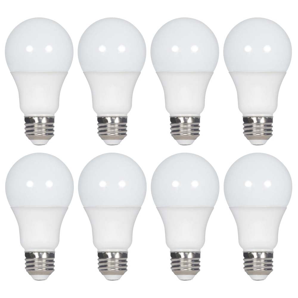 8Pk - 9W A19 LED 2700K Non-Dimmable E26 Medium base 120v - 60w equiv