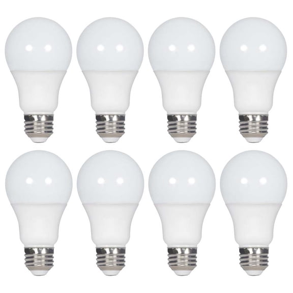 8Pk - 9W A19 LED 2700K Non-Dimmable E26 Medium base 120v - 60w equiv
