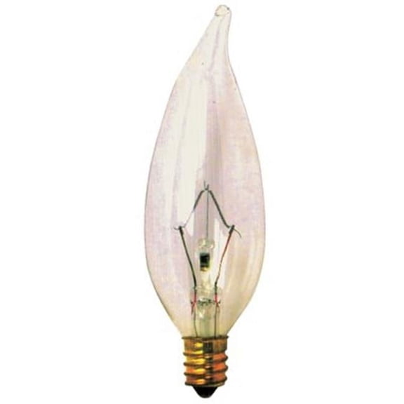 Satco A3675 Incandescent Decorative Lamp Ca9 0.5 - 40 Watt - Clear