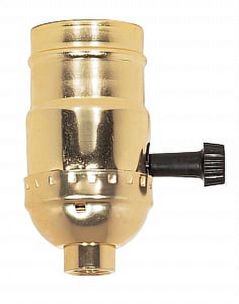 Compact Gold Aluminum Turn Knob Socket with Removable Knob