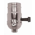thumbnail image 1 of Satco Aluminum 3 Way (2 Circuit) Turn Knob Socket with Removable Knob, 1 of 1
