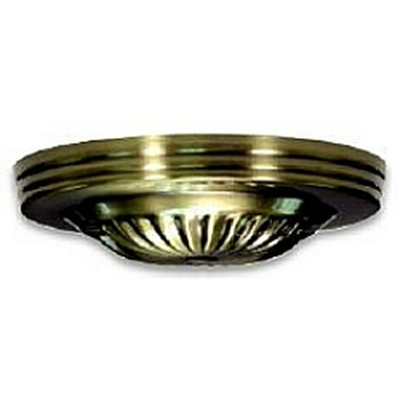 Satco Antique Cast Brass Vintage Ribbed Canopy Kit