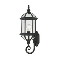 Satco Boxwood Textured Black Traditional Outdoor w/ 1 Light 100W