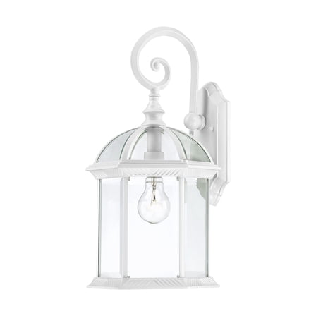Satco Boxwood White Traditional Outdoor w/ 1 Light 100W