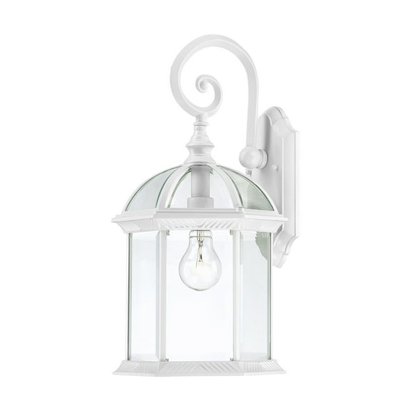 Satco Boxwood White Traditional Outdoor w/ 1 Light 100W
