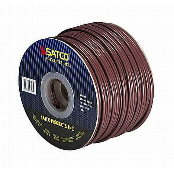 Satco Bulk Wire 18/2 SPT-2 105 Degree C 250 Foot per Spool Brown