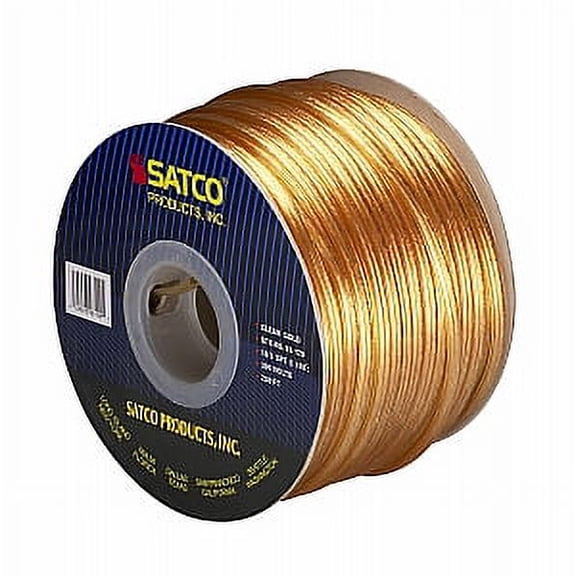 Satco Bulk Wire 18/2 SPT-2 105 Degree C 250 Foot per Spool Clear Gold