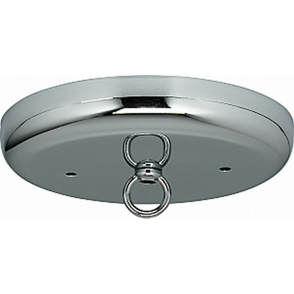 Satco Contemporary Canopy Kit Chrome finish Diameter 5in Center Hole 7/16in Bar Holes 2-8/32