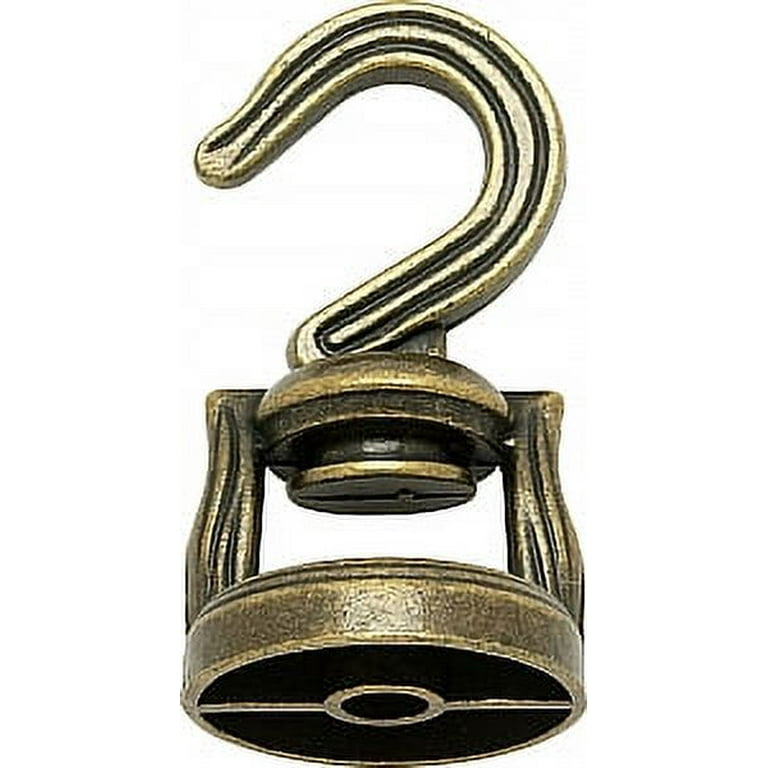 Satco Die Cast Revolving Swivel Hook Contains 1 hook and hardware Antique  Brass 