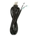 thumbnail image 1 of Satco Heavy Duty Cord Set 18/3 SJT-105 Degree C 3 Prong Molded Plug Stripped and Slit 8 ft Black, 1 of 1
