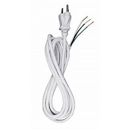 Satco Heavy Duty White 8 Foot Cord Set