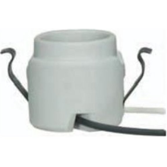 Satco Keyless Porcelain Socket with Rim and Double Snap In Clip