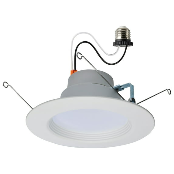 Satco LED Retrofit Downlight 7/10/13 Wattage CCT and Lumens Selectable 120 Volt Round White Finish
