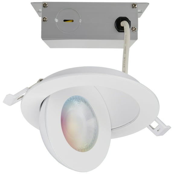 Satco Lighting S11293 Starfish 4" Integrated Rgb Led Adjustable Smart Recessed Trim And