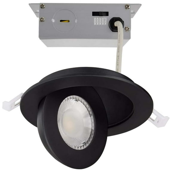 Open Box Satco Lighting S11843 Led Canless Recessed Light 4.5" Adjustable Recessed Trim- Ic Rated