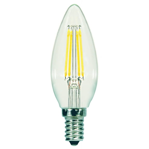 Satco Lighting S21706 5.5 Watt Vintage Edison B11 Candelabra (E12) Led Bulbs - Clear