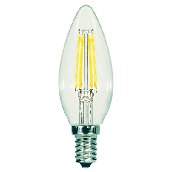 Satco Lighting S21706 5.5 Watt Vintage Edison B11 Candelabra (E12) Led Bulbs - Clear