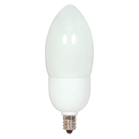Satco S7312 - 5 watt; Torpedo Compact Fluorescent; 4100K; 82 CRI; Candelabra base; 120 volts