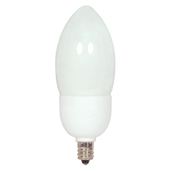 Satco S7312 - 5 watt; Torpedo Compact Fluorescent; 4100K; 82 CRI; Candelabra base; 120 volts