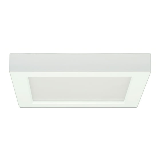 Satco 13.5w 7" Ceiling Flush Mount Fixture w/ Square Shape in White Finish 3000k