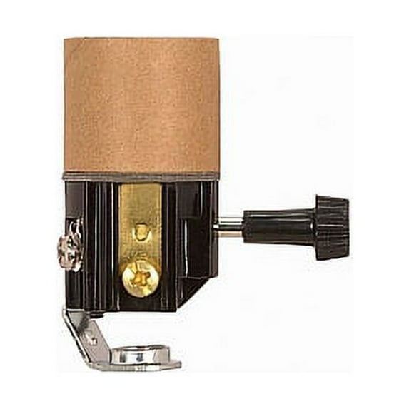 Satco Medium Base Socket 2in 3 Way Turn Knob Inside Extrusion With Paper Liner