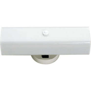 Satco Nuvo White Vanity Light with White Glass Shade