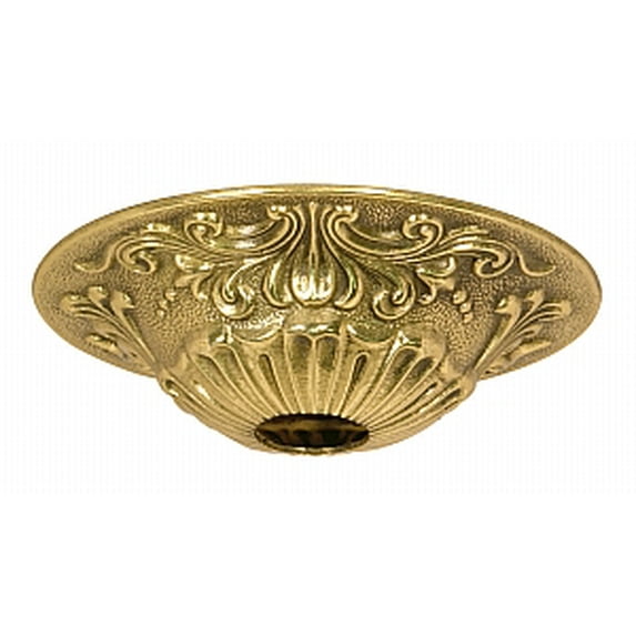 Satco Polished Brass Finish Diameter 5-1/2in Center Hole 1-1/16in Height 1-1/2in