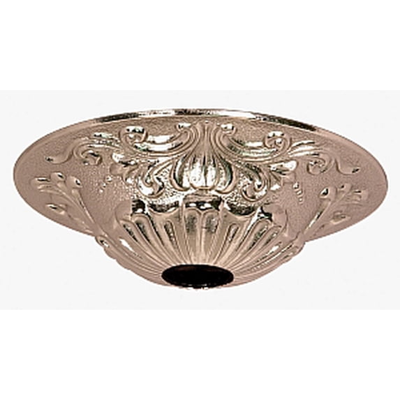 Satco Polished Nickel Finish Diameter 5-1/2in Center Hole 1-1/16in Height 1-1/2in