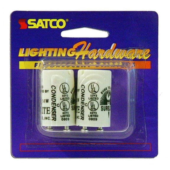 Satco Products S70-200 FS2 Fluor Starters - Card of 2