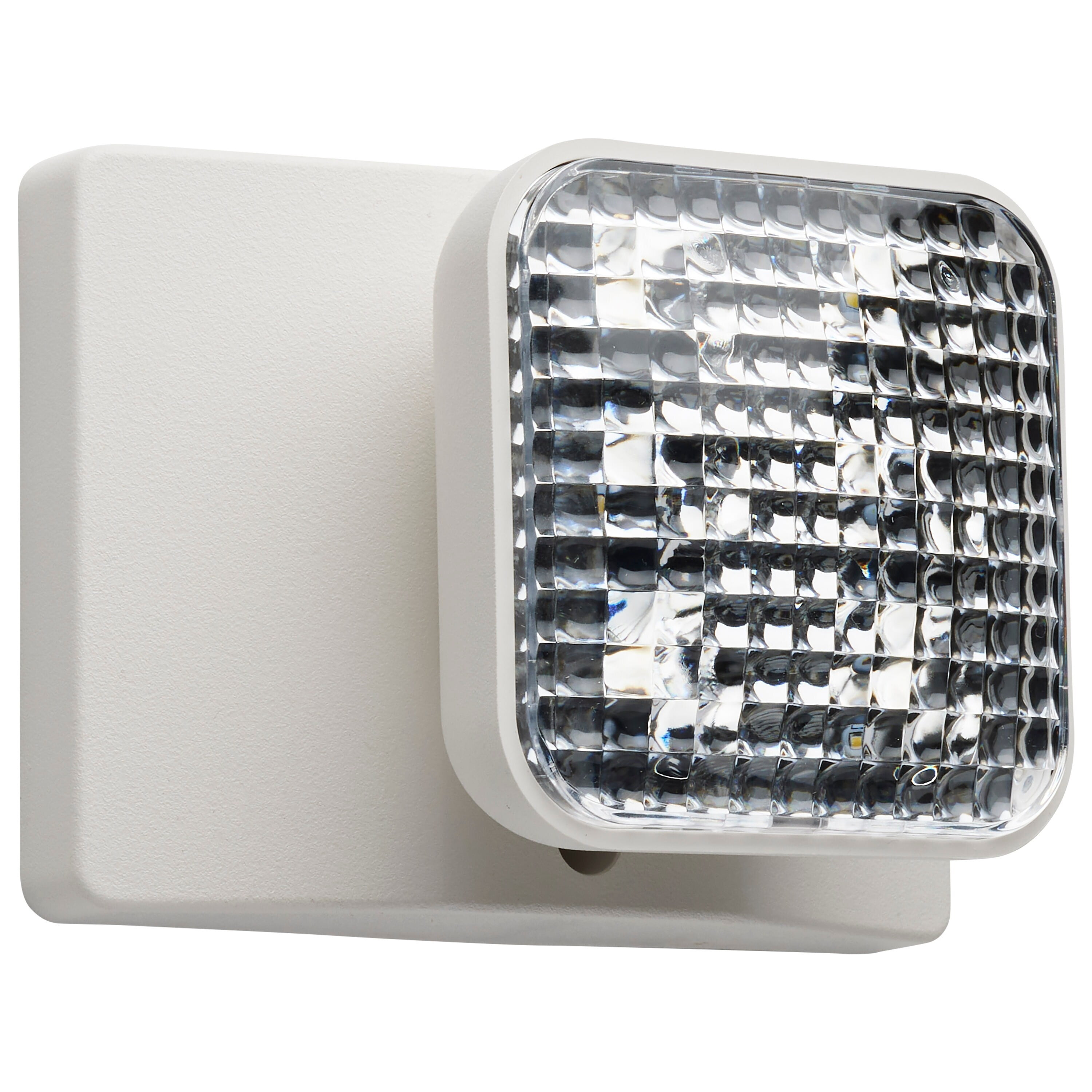 White Low-Voltage Single Head Emergency Light