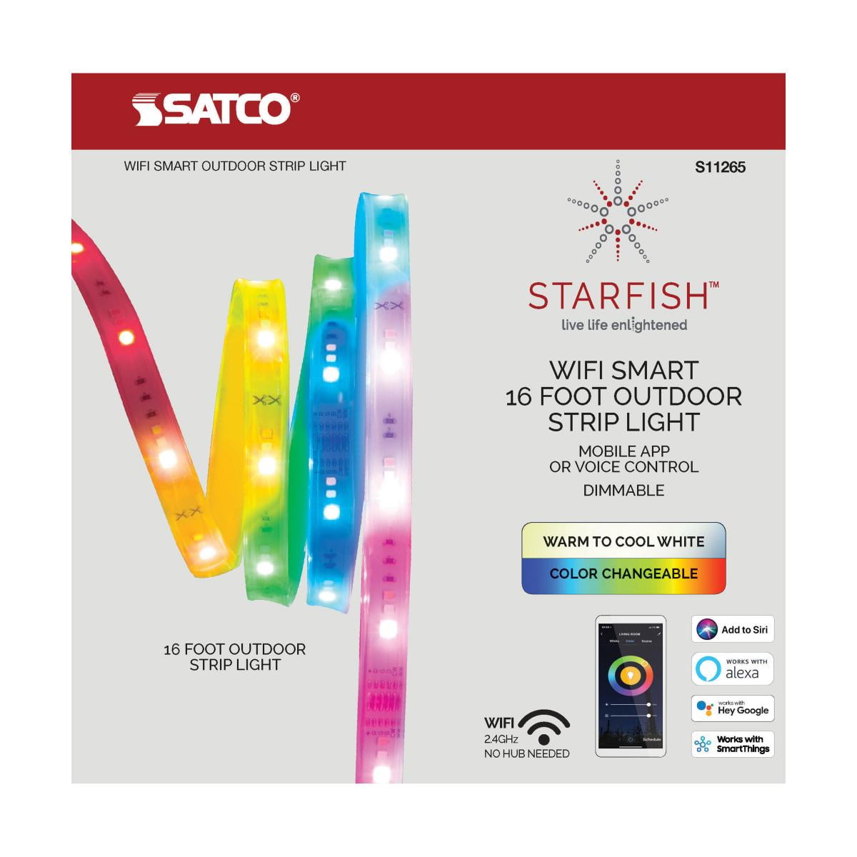 192" White Electric Outdoor Color-Changing LED Strip Light