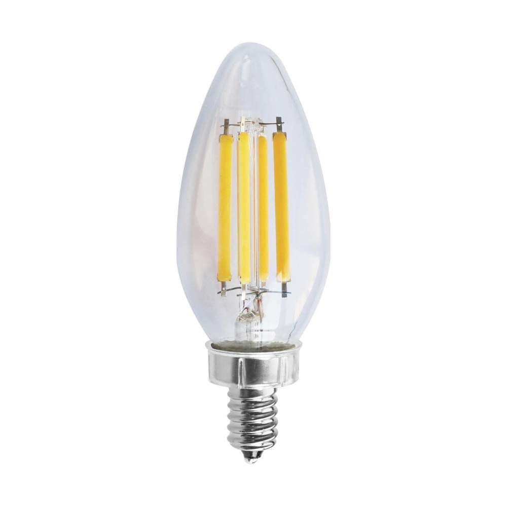 8W C11 LED Clear Candelabra base 2700K at Walmart
