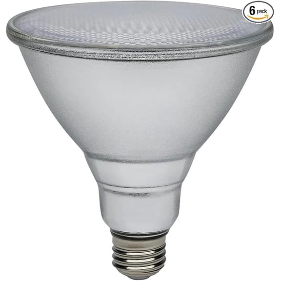 Satco S11486 PAR38 LED Reflector Light Bulbs 15W 3000K 1200L E26 Medium Base (6 Pack)