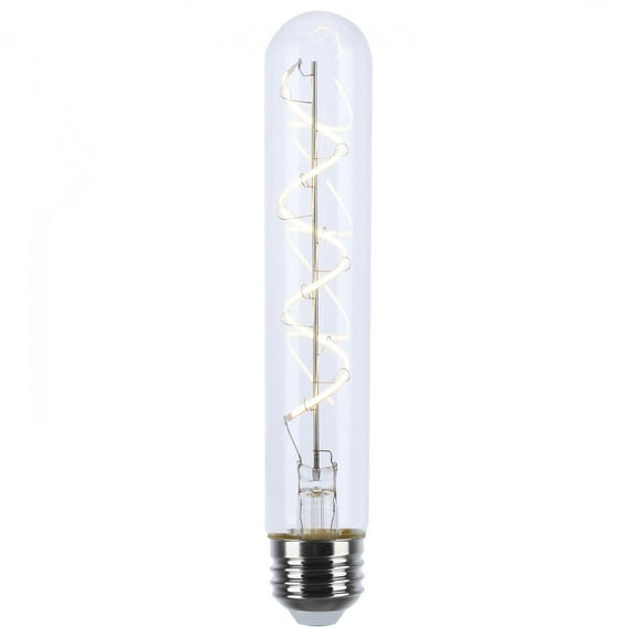 6 Watt LED - Reminiscent - Flex Gray Coil Filament - T9 - Medium Base - 2700K CCT - Clear - 120 Volt - 6-Pack