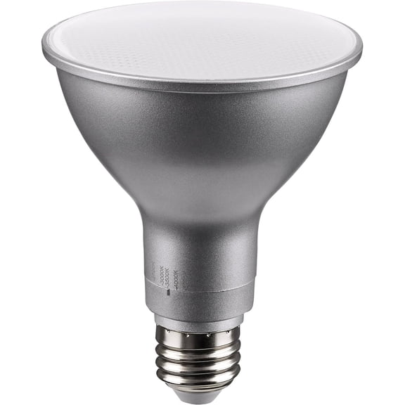 Satco PAR30LN LED Flood Light Bulb CCT Selectable Medium Base - 24 Pack, Silver, 11W