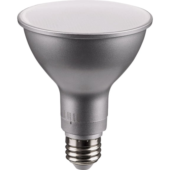 Satco S11586 11 Watt PAR30LN LED; Medium Base; Silver Finish; CCT Selectable; 120 Volt; 40 Degree Beam Angle