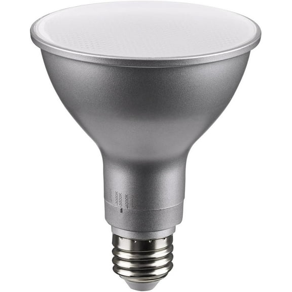 Satco S11586 11 Watt PAR30LN LED; Medium Base; Silver Finish; CCT Selectable; 120 Volt; 40 Degree Beam Angle