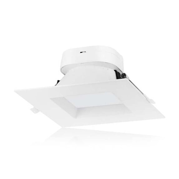 Satco S11706 9 watt LED Direct Wire Downlight; 6 inch; 4000K; 120 volt; Dimmable; Square