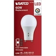 thumbnail image 1 of Satco LED A19 GU24 Base 8.8W CCT Selectable Bulb - Bi Pin, Dimmable, 4.29" x 2.36", 1 of 7
