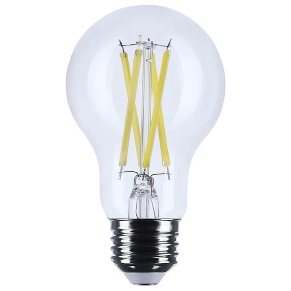 Satco S12469 LED A19 Light Bulbs 10.5W 120V 3500K High Lumen E26 Medium Base Dimmable (6 Pack)