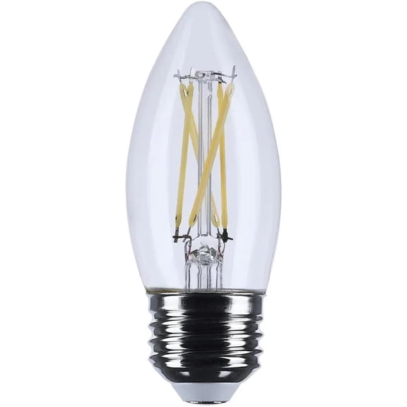 Satco S12502 B11 LED Light Bulbs 5.5W 120V 3000K 500 Lumen Dimmable Wet Location (6 Pack)